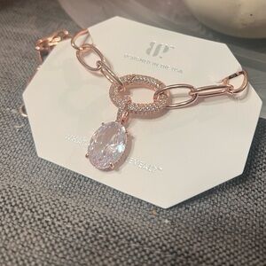 Bomb Party | Rose Gold Necklace with Crystal Pendant | Run Away Together